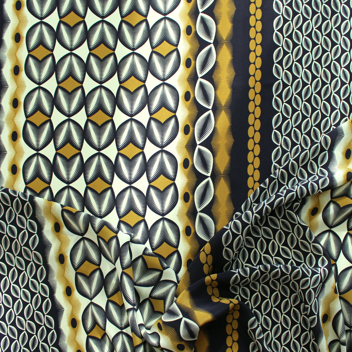 silk crepe, printed blouseweight 'saffron soirée'