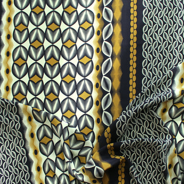silk crepe, printed blouseweight 'saffron soirée'