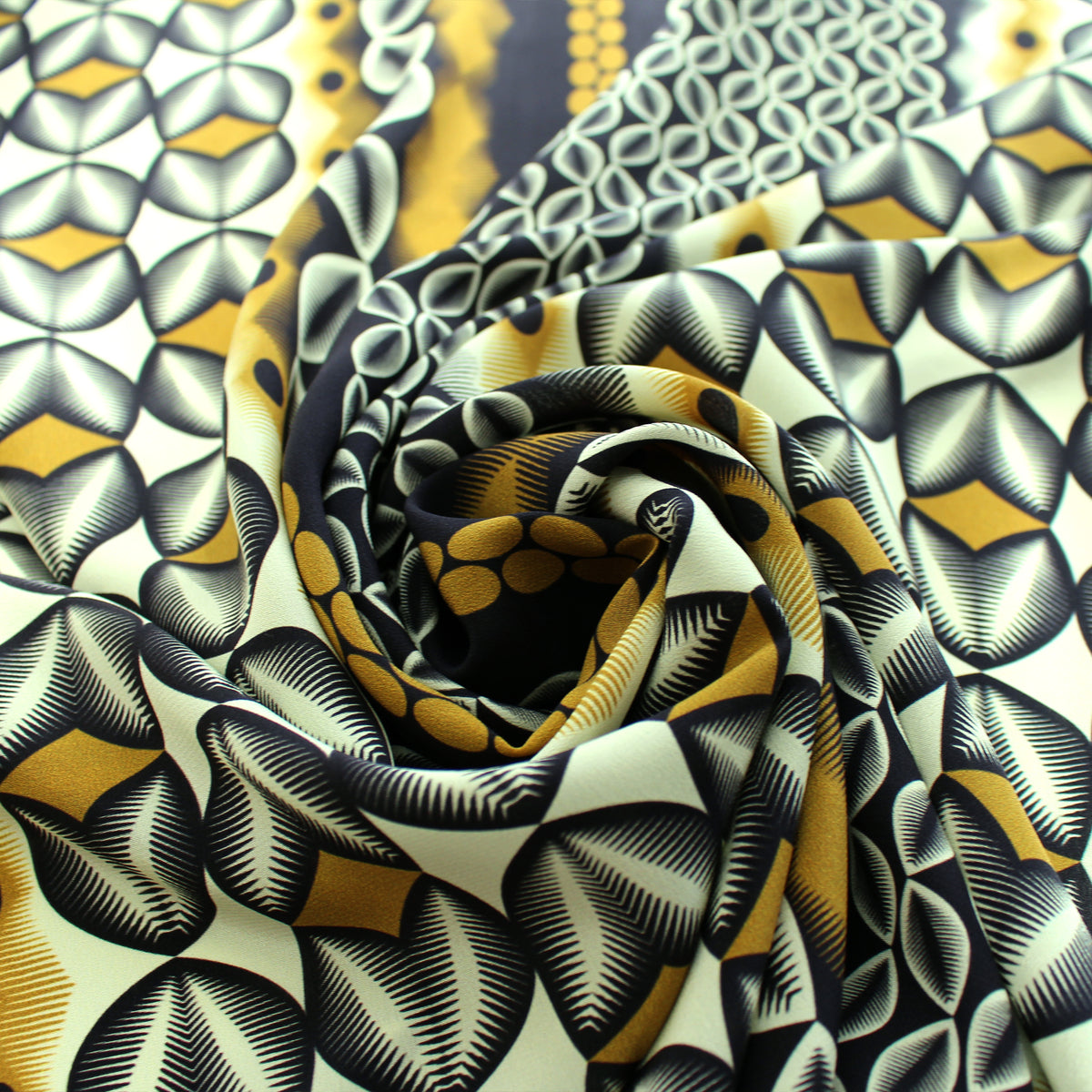 silk crepe, printed blouseweight 'saffron soirée'
