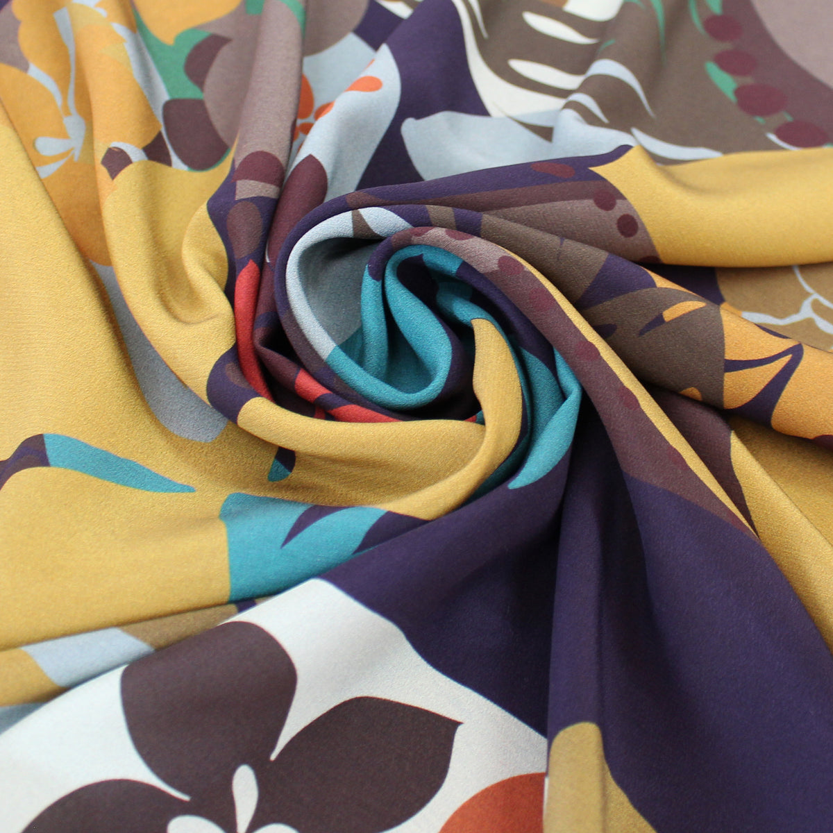 silk crepe, printed blouseweight 'golden cypress'