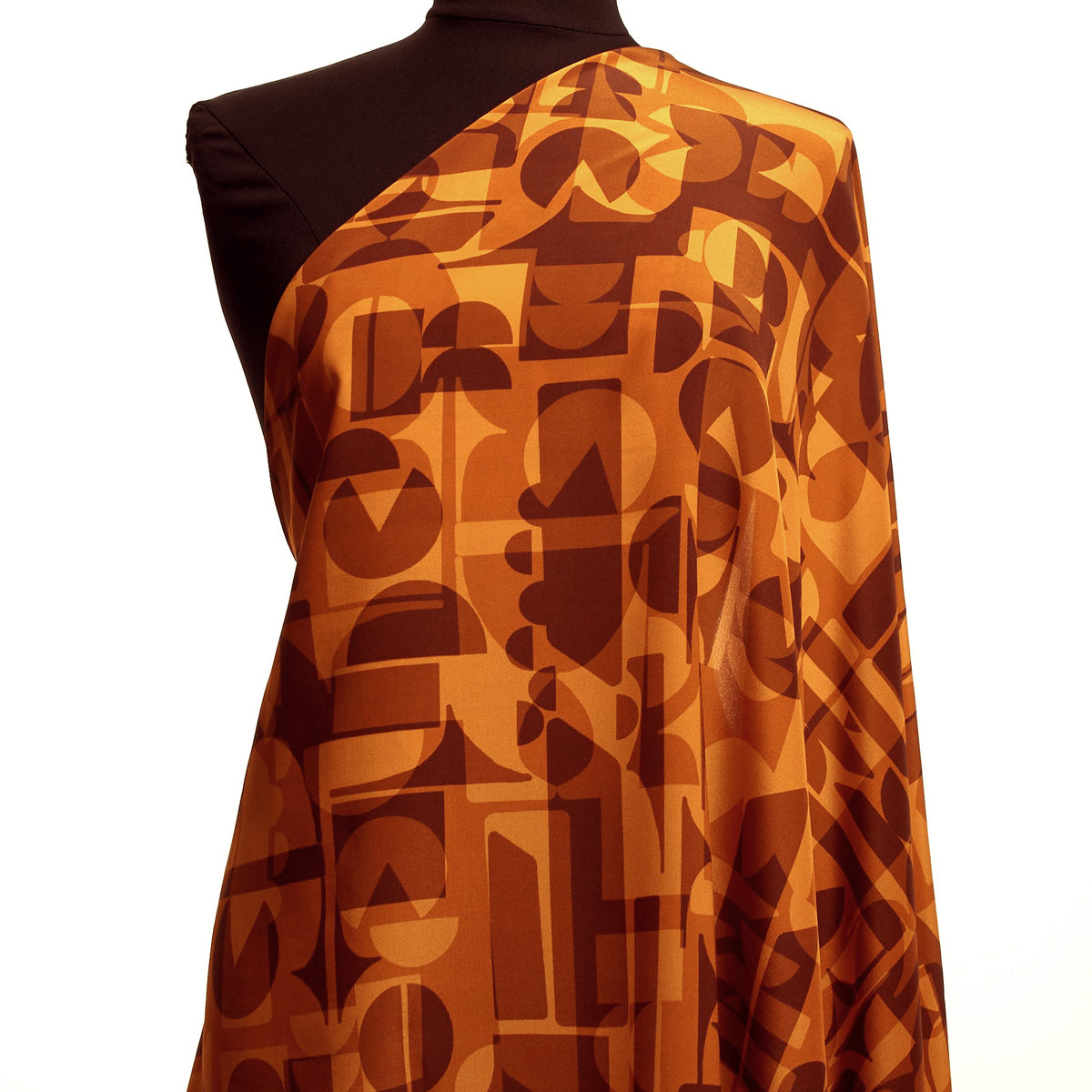 silk crepe, printed blouseweight 'desert spice'