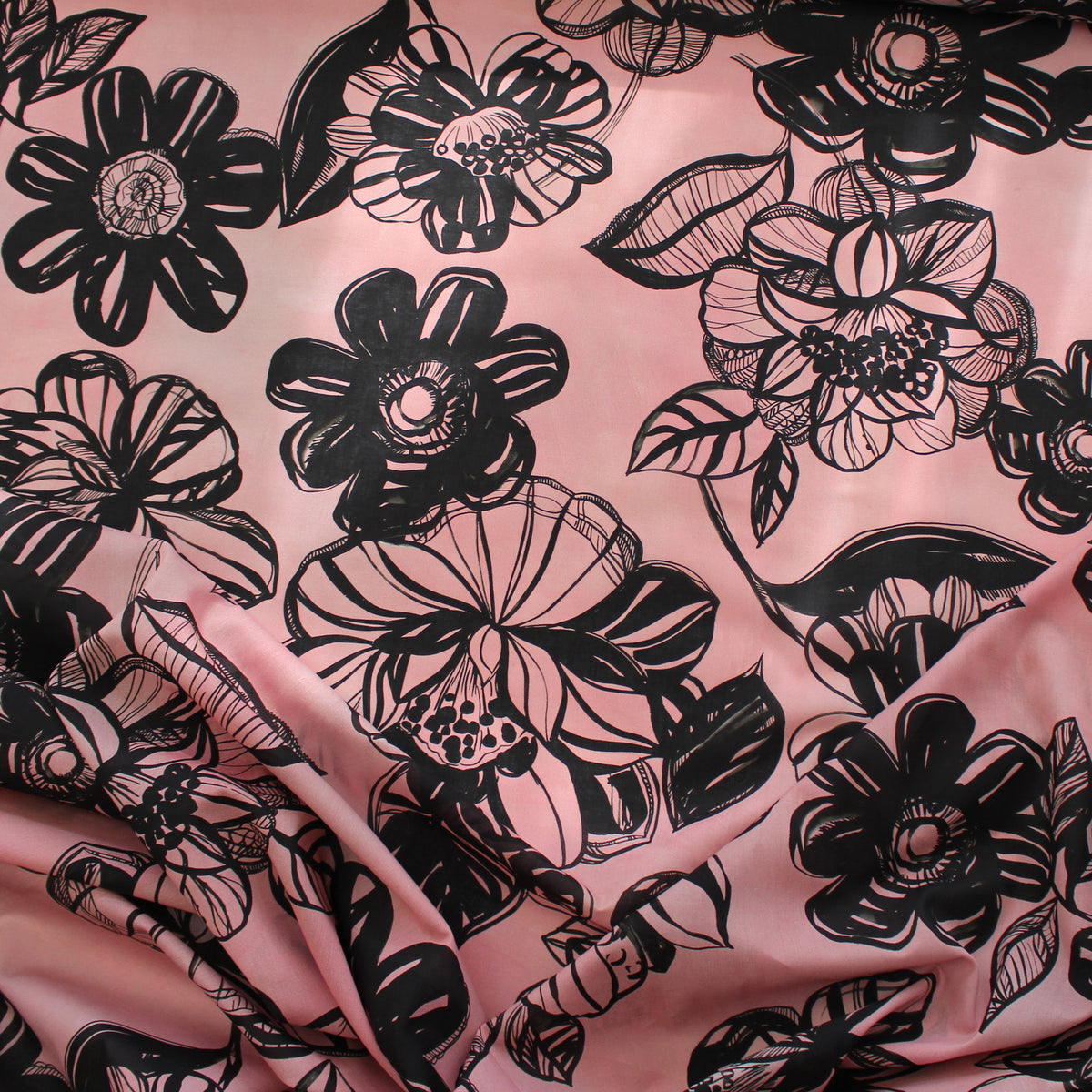 batiste, printed cotton 'pink mood'