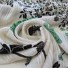 viscose crepe, overprinted jacquard semi-sheer blouseweight 'jade chinoiserie'