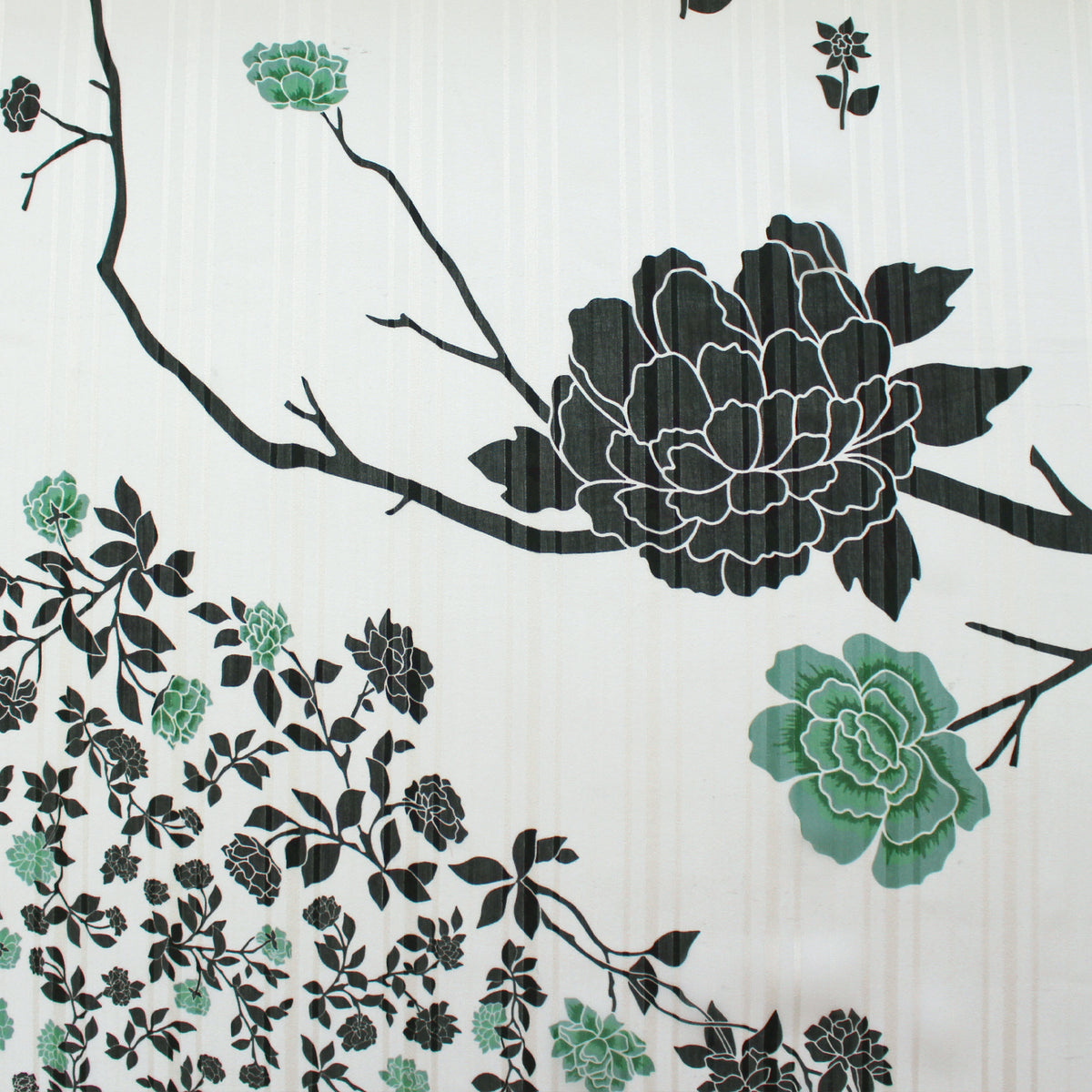 viscose crepe, overprinted jacquard semi-sheer blouseweight 'jade chinoiserie'