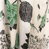 viscose crepe, overprinted jacquard semi-sheer blouseweight 'jade chinoiserie'