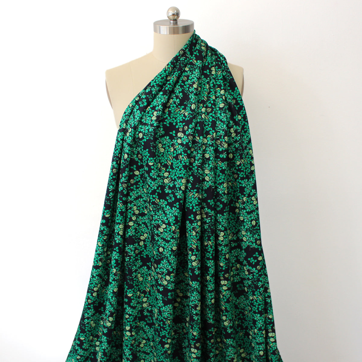 ponte knit, drapey viscose/Spandex 'blarney bloom'