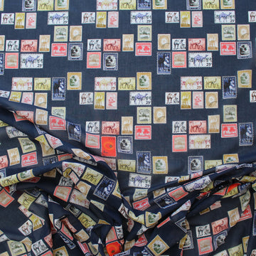 batiste, printed cotton woven 'il postino'