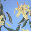 ramie voile, printed dressweight woven 'daylily'