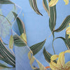 ramie voile, printed dressweight woven 'daylily'