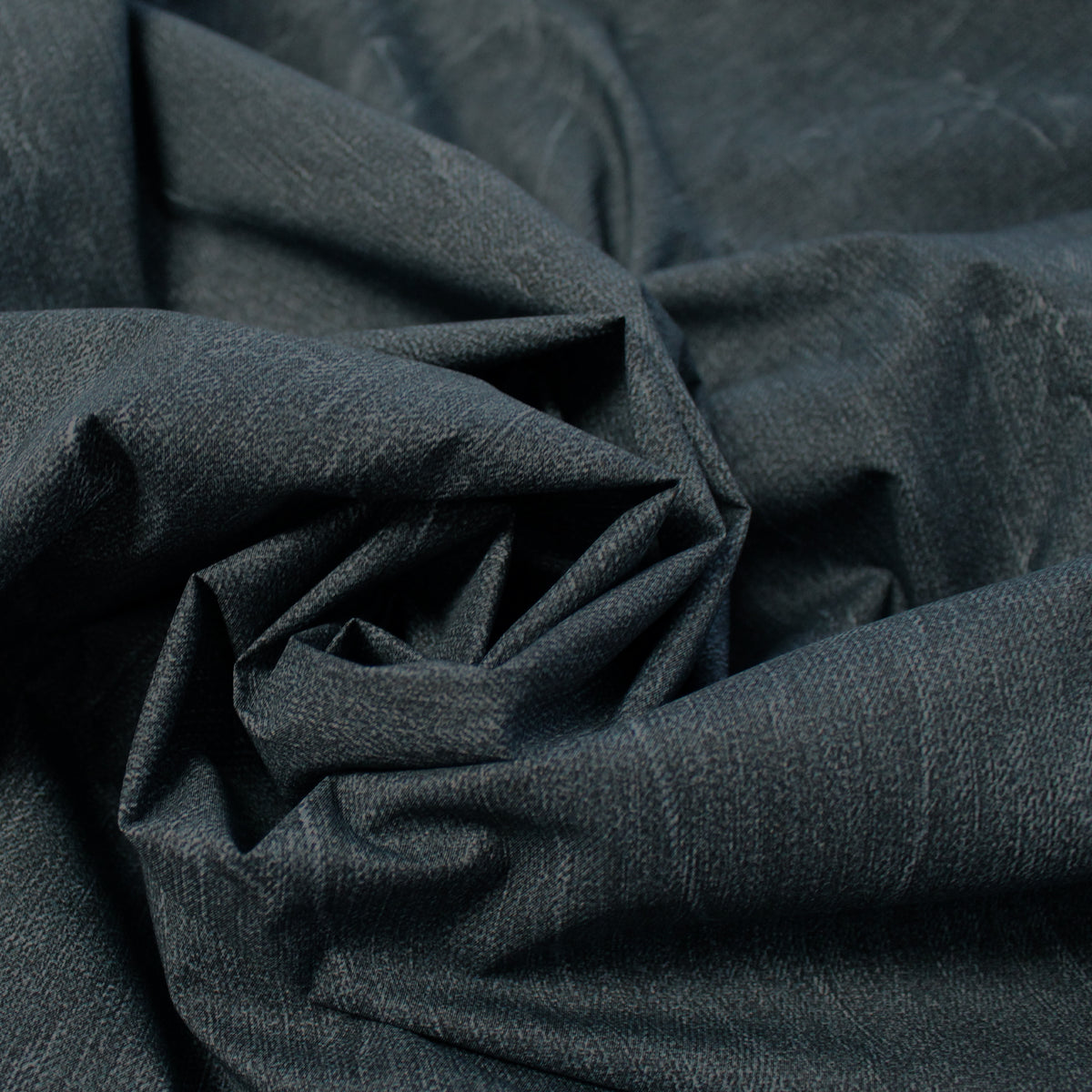 rainwear, waterproof lightweight woven 'crinkled denim'