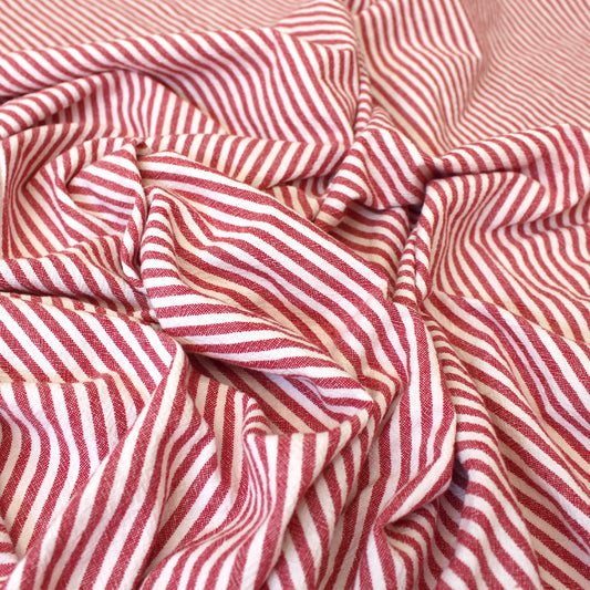 organic 'breton' stripe textured organic cotton woven