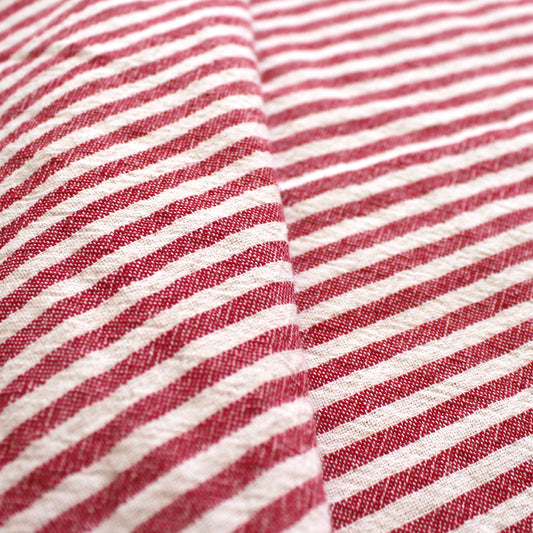 organic 'breton' stripe textured organic cotton woven