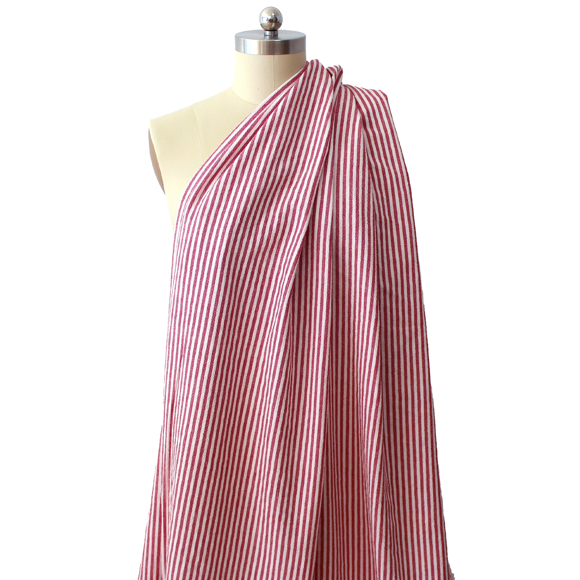 organic 'breton' stripe textured organic cotton woven