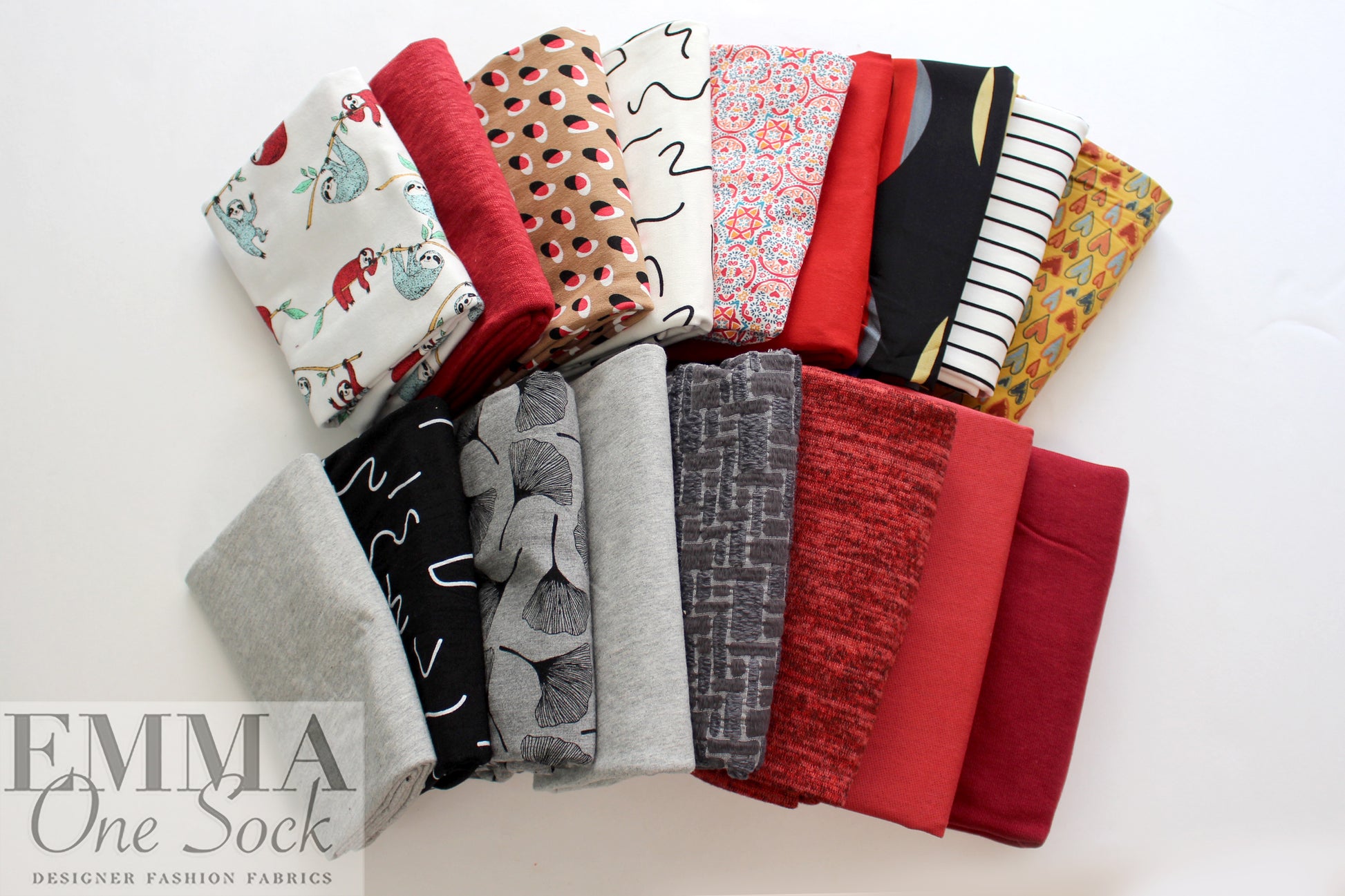 bundle, red/black/gray, 17 small cuts, 6 lbs