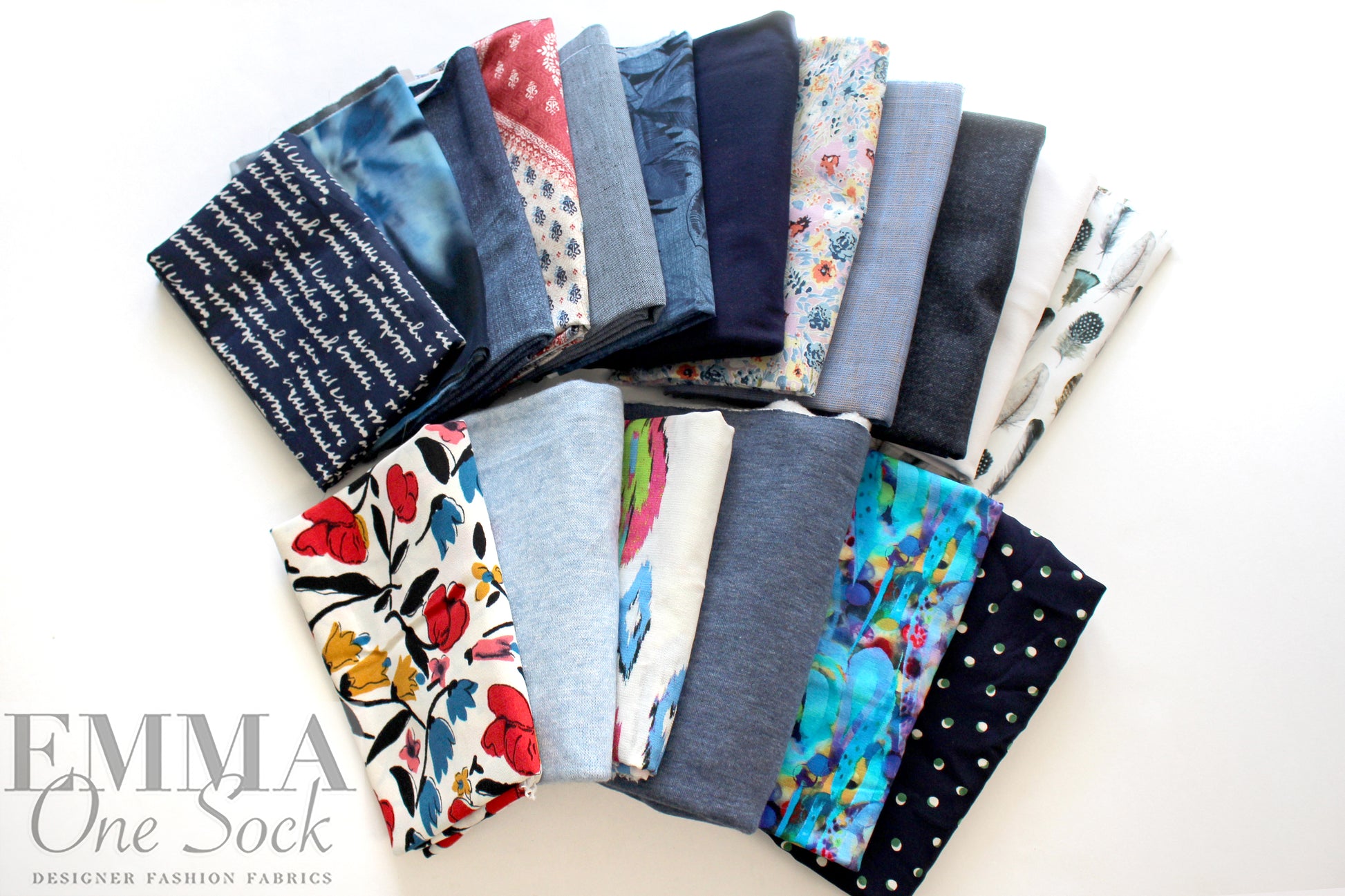 bundle, blues and reds, 18 small cuts, 4 lbs
