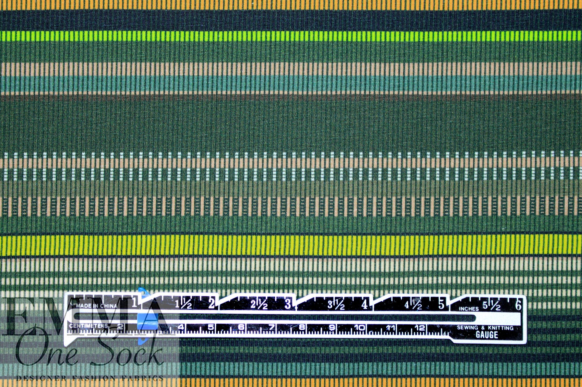 Dutch digital 'green techno stripe' knit Oeko-Tex certified 1.5 yd