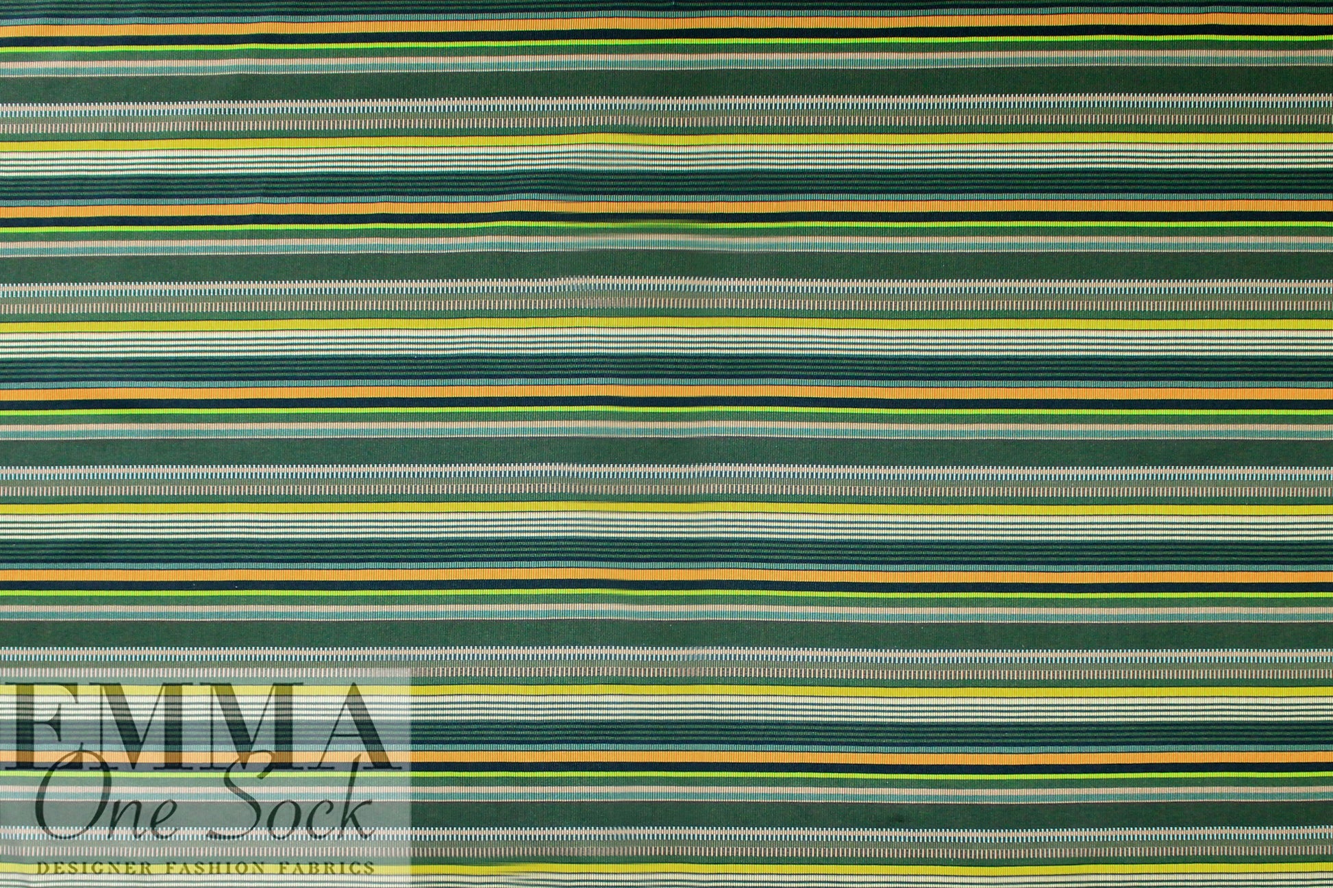 Dutch digital 'green techno stripe' knit Oeko-Tex certified .5 yds