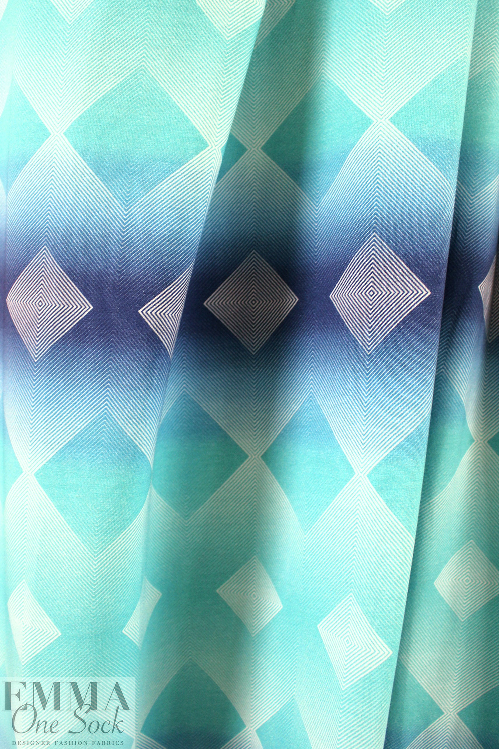 Dutch digital 'ombre diamond' knit Oeko-Tex certified 1.75 yd