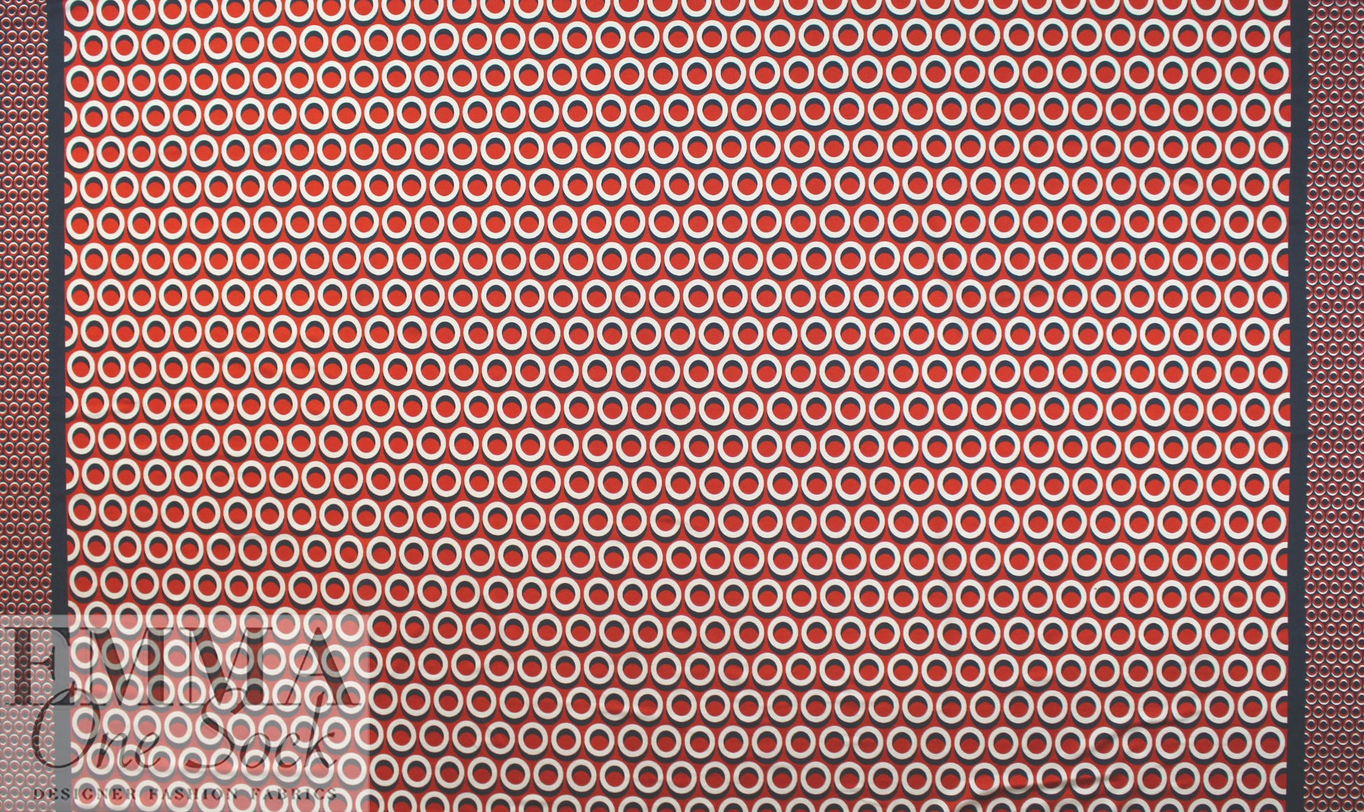 French 'mod' border print 'DVF-style' matte jersey 1.625 yd