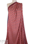 French 'mod' border print 'DVF-style' matte jersey 2.25 yd