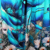 Dutch digital 'flourishing blue' cotton knit panel, Oeko-Tex 2 yds