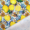Dutch digital 'lemons from Mallorca' cotton canvas, Oeko-Tex cert. 2 yds