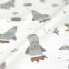 Dutch digital cotton knit 'rockets' Oeko-Tex cert. - cream