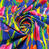Dutch digital 'tulip spring' viscose knit, Oeko-Tex cert. - ultramarine 1.5 yds