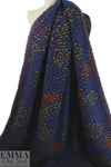 Italian textured dot wool fleece knit - starry night
