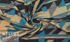 Italian textured fleece knit - cubist graphic