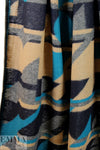 Italian textured fleece knit - cubist graphic