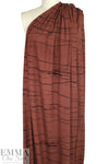 MTM ECOVERO jersey Oeko-Tex cert., 'stray lines' - sienna 1.375 yd