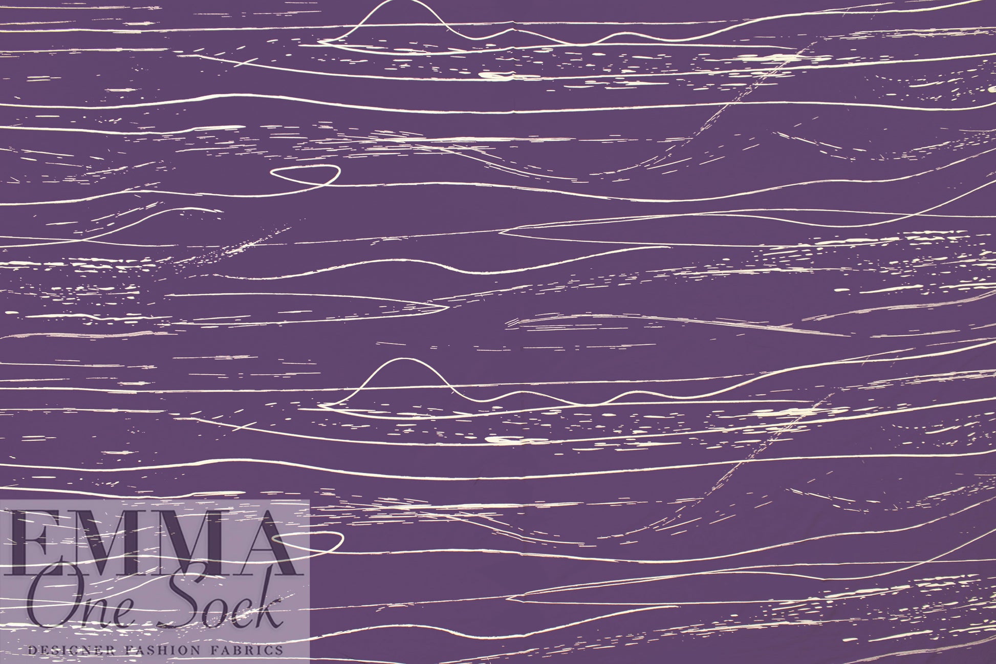 MTM ECOVERO jersey Oeko-Tex cert., 'stray lines' - plum 1.25 yd