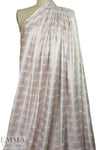 white/rose gold metallic 'painted 3-D' nylon/spandex knit