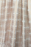 white/rose gold metallic 'painted 3-D' nylon/spandex knit