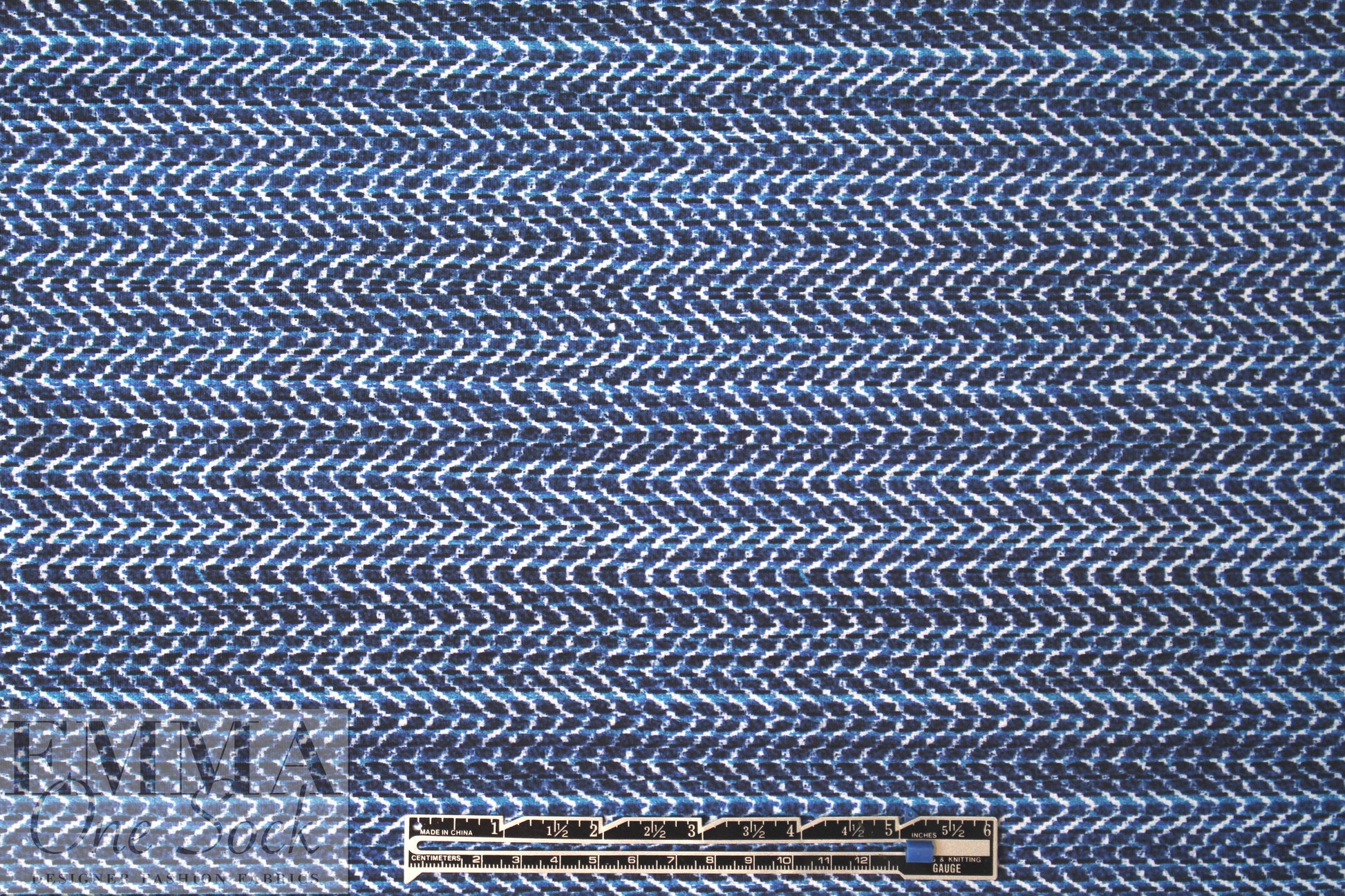 denim tones 'zipper stitch' nylon/spandex knit