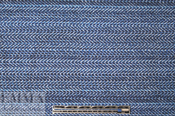 denim tones 'zipper stitch' nylon/spandex knit
