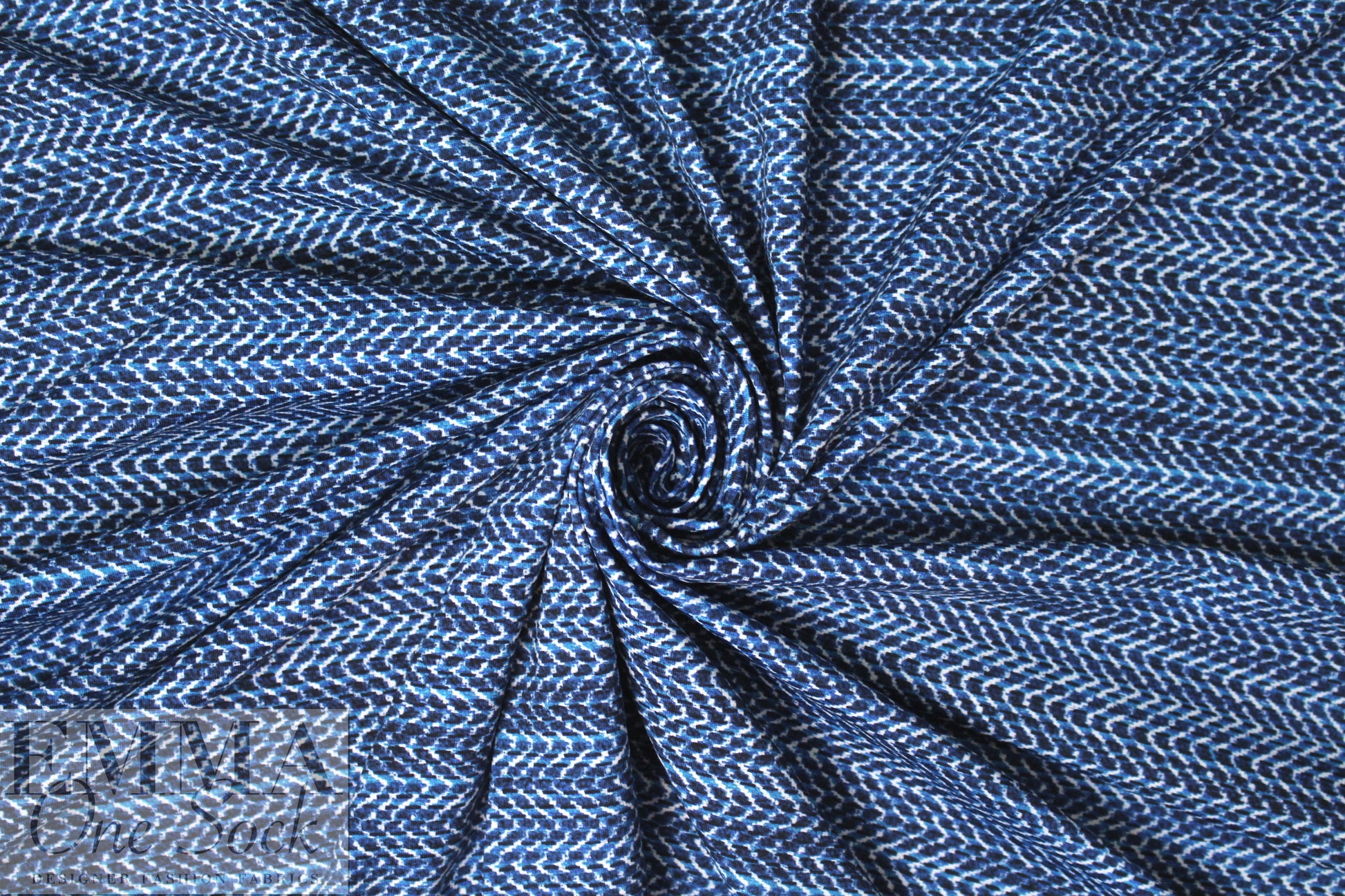 denim tones 'zipper stitch' nylon/spandex knit  2.25 yds