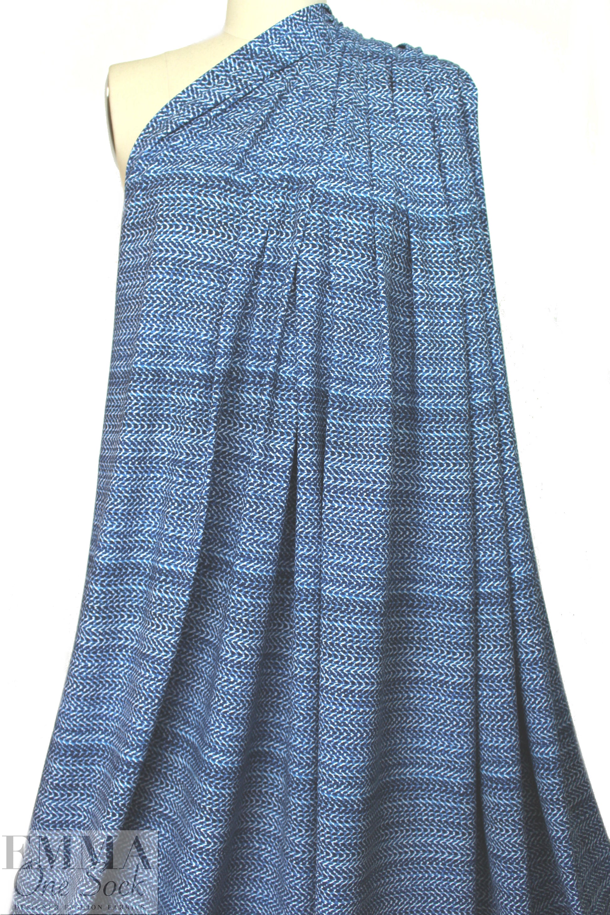denim tones 'zipper stitch' nylon/spandex knit