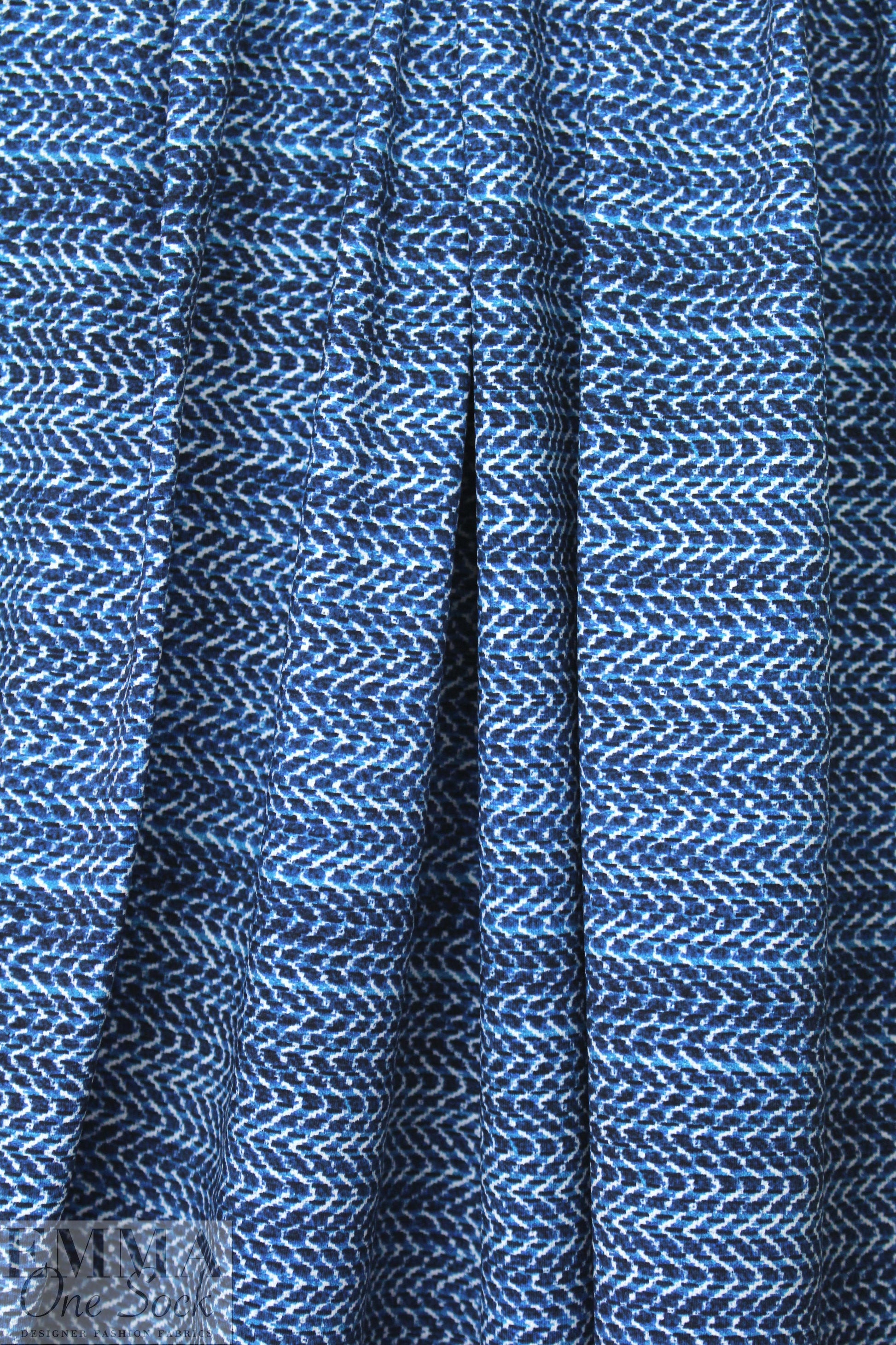 denim tones 'zipper stitch' nylon/spandex knit  2.25 yds