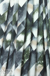 edgy prism abstract ITY knit - loden/ gunmetal 1.625 yd
