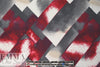 edgy prism abstract ITY knit - persian red/ gunmetal