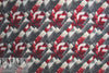 edgy prism abstract ITY knit - persian red/ gunmetal