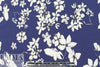 NY designer marine/white blossoms ITY knit 1.5 yds
