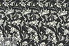 NY designer b/w silhouette floral ITY knit 1.75 yd