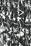 NY designer b/w silhouette floral ITY knit