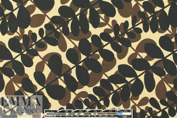 NY designer earthy leaf graphic ITY knit 1.75 yd