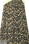 NY designer earthy leaf graphic ITY knit 1.75 yd