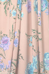 peach blush decorative floral ITY knit
