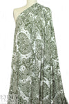 loden/white decorative floral ITY knit 2.5 yd